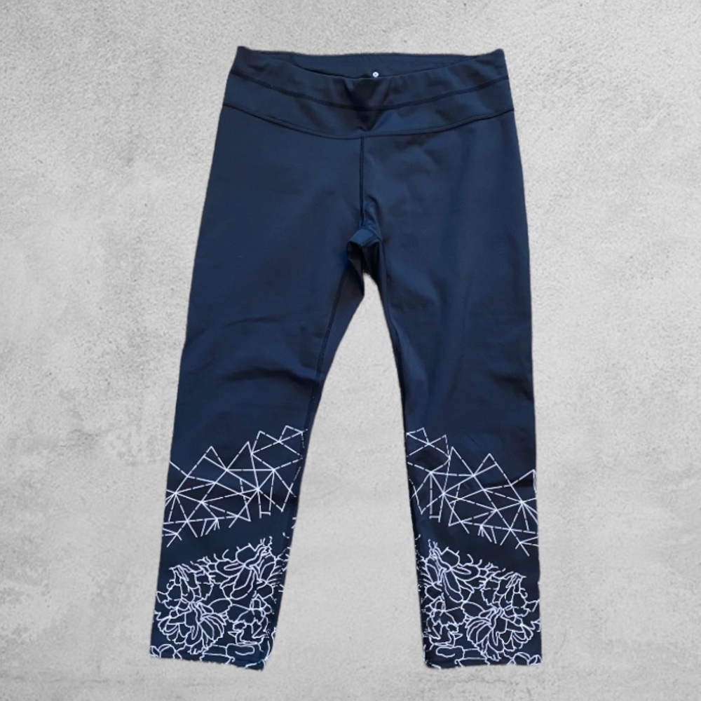 Athleta Graphic Floral Sonar Capri Crop Leggings - Picture 2 of 8